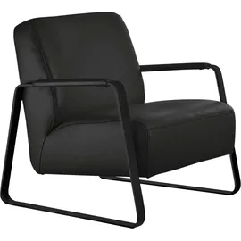 W.Schillig Cocktailsessel "quadroo Loungesessel", grau (graphit z59), B:65cm H:82cm T:82cm, Velourgewebe V41 (100% Polyester);Longlife Xtra-Leder Z59 - Glattleder;Longlife Xtra-Leder Z73 - Glattleder;Stoff S37 (100% Polyester): Luxus-Microfaser in Lederoptik,