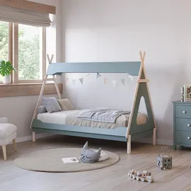 CaliCosy Etagenbett LOU 90 x 190 cm Holz lackiert Grün