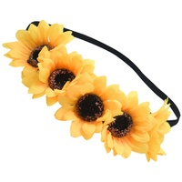Abaodam 1stk Sonnenblumen-kopfbedeckung Sonnenblume Krone Haarband Blumenhaarband Blumenstirnband Für Frauen Sonnenblumenkranz Sonnenblumenkrone Baby Gänseblümchen Die Blumen