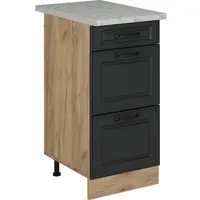 Vicco Vicco, Küchenunterschrank R-Line, Anthrazit Landhaus, 40 cm mit