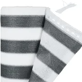 Relaxdays Zaunblende 2 x 6 m grau/weiß