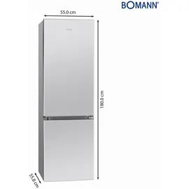 Bomann KG 184.1 Kühl-Gefrierkombination (269 l, 1800 mm hoch, Edelstahl)