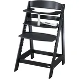 Roba Kinderhochstuhl, Schwarz, Holzwerkstoff, 1-Sitzer, 44.5x80x54 cm, Babymöbel, Hochstühle & Zubehör, Hochstühle