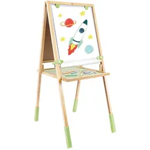 HaPe E2001 - Staffelei, Spieltafel (Tafel/Whiteboard/Papierstaffelei), höhenverstellbar, 56x44x94cm