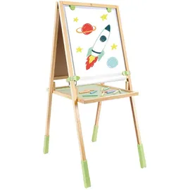 HaPe E2001 - Staffelei, Spieltafel (Tafel/Whiteboard/Papierstaffelei), höhenverstellbar, 56x44x94cm