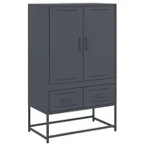 vidaXL Highboard Anthrazit 68x39x111,5 cm Stahl