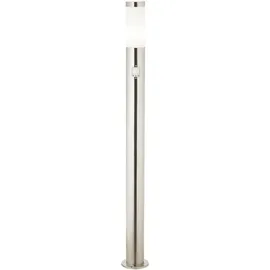 Brilliant Außenstandleuchte Edelstahl 80 cm mit Bewegungsmelder silber