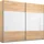 Rauch Schwebetürenschrank Quadra 226 x 230 x 62 cm Eiche/Glas Weiß