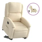 vidaXL Relaxsessel mit Aufstehhilfe Elektrisch Creme 86,5 x 99,5 x 0 cm Creme