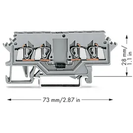 WAGO 280-623/281-411 Diodenklemme 5mm Zugfeder Belegung: L Grau