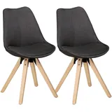 KADIMA DESIGN Esszimmerstuhl Lund Stoff grau 2er Set