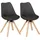 KADIMA DESIGN Esszimmerstuhl Lund Stoff grau 2er Set