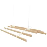 MonsterShop 6-Latten-Wäscheständer 1,8 m elfenbeinfarben
