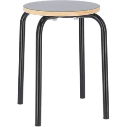 Hocker Paris, stapelbar, Schwarz