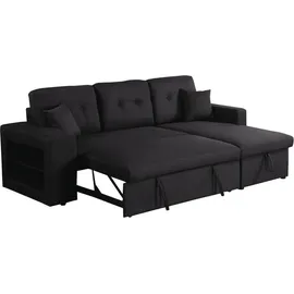 Habitat et Jardin Ecksofa reversibel mit Schlaffunktion Axel - 3-Sitzer - Schwarz