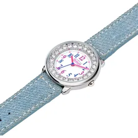 Scout Mädchen Analog Quarz Uhr 280381008 0 mm Kunstlederarmband Blau