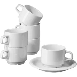 METRO Professional Kaffeetasse Caterer, Porzellan, 180 ml, 6 Stück