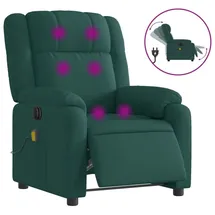 vidaXL Massagesessel Elektrisch 95 x 99 x 95 cm Dunkelgrün mit Fernbedienung