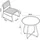 casa.pro Bistroset Brienza 3-tlg. Beige
