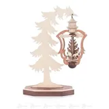 Rudolphs Schatzkiste Pyramide Wärmespiel mit Waldfiguren hängend am Ständer Breite x Höhe x Tiefe 14 cmx19 cmx7 cm NEU Erzgebirge Tischpyramide Weihnachtspyramide