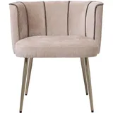 PTMD Esszimmerstuhl aus Aphrodite-Stoff mit gepolsterter Sitzfläche und dekorativen 3-Streifen-Details – Nell | PTMD