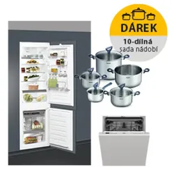 Whirlpool Kühlschrank ART66112 + Geschirrspüler WIC3C33PFE SETWH30