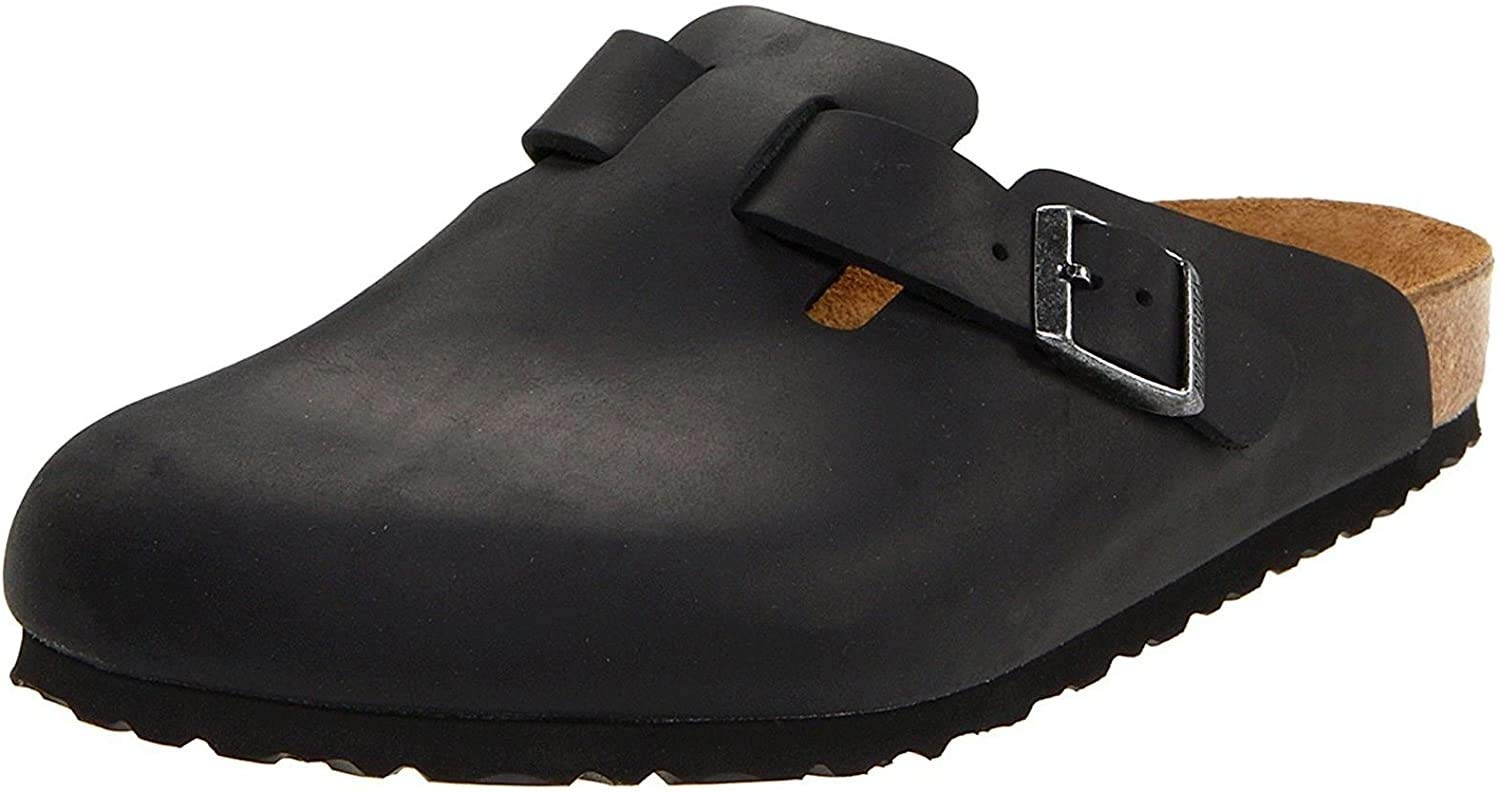 Birkenstock Boston, schwarz(schwarz), Gr. 38 - 38 EU Schmal