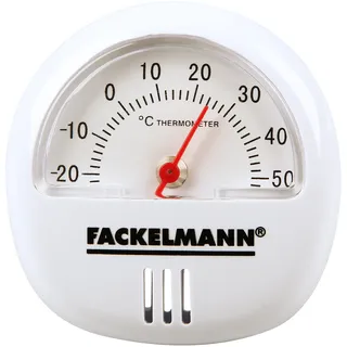 Fackelmann Thermometer TECNO, Thermometer für den Innenbereich, analoge Temperaturanzeige (Farbe: Weiß), Menge: 1 Stück