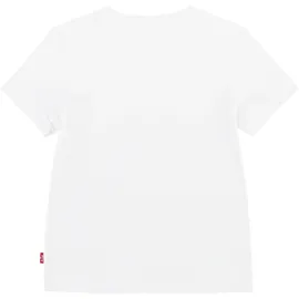 Levi's T-Shirt LEVI'S KIDS "LVN MY FIRST BATWING TEE", Jungen, Gr. 14 (164), weiß (hellweiß), Jersey, Obermaterial: 100% Baumwolle, bestickt, regular fit normal, Rundhals, gerader Abschluss, Shirts T-Shirt, mit Logo Stickerei