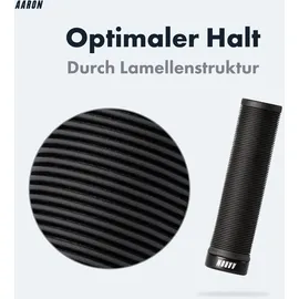 Aaron Fahrradgriffe MTB & BMX, rutschfest in Schwarz