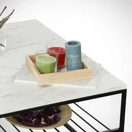 Asir Couchtisch Etna- 43x95 cm grau/schwarz - Weiß/Schwarz