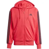 adidas Essentials 3-Streifen Kapuzensweat Herren Rot/Schwarz L