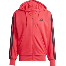 adidas Essentials 3-Streifen Kapuzensweat Herren Rot/Schwarz L