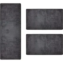 Karat - Bettumrandung Sundae Anthrazit 77 1 Läufer 67 X 250 Cm + 2 Brücken 67 X 140 Cm