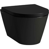 Laufen Kartell Wand-Tiefspül-WC H8203337160001 schwarz matt, spülrandlos, Form innen rund