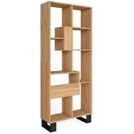 SKRAUT HOME Bücherregal 67 x 31 x 174 cm Eiche