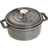 La Cocotte Topf 400 ml graphitfarbig aus Gusseisen gefertigt