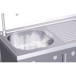 Warmwasser-Option für freistehende Waschbecken