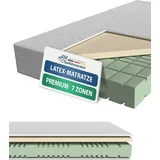 AM Qualitätsmatratzen 7 Zonen Latex Matratze 180x200 H3 - Premium Latex-Matratze cm Hoch | mit 4cm Latexauflage | 23 cm Höhe | Germany | 180 x 200 cm