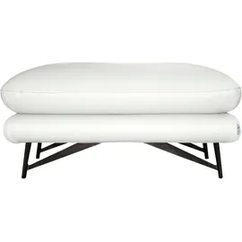 Calia Italia Hocker Cezanne Leder 90 x 42 x 70 cm Weiß