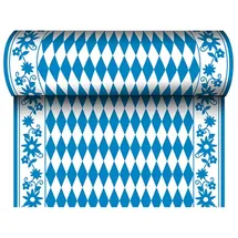 Papstar Tischläufer soft selection blau, weiß 40,0 cm x 24,0 m, 1 Rolle