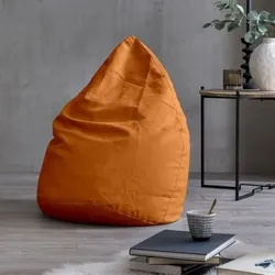 Lumaland Sitzsack Luxury XL PLUS 220l - 85 x 65 cm - Orange