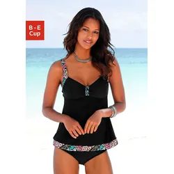 Tankini, mit bedruckten Einsätzen, Gr. 52 - Cup B, schwarz-bunt, , 643415-52 Cup B