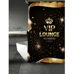 Sanilo Duschvorhang, Polyester, VIP-Lounge - schwarz