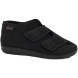 OrtoMed Klettschuhe Verbandschuhe Hausschuhe Senioren, Schwarz, EU 48 - 48 EU Weit