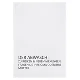 17;30 HOME Geschirrtuch weiss, DER ABWASCH: ZU RISIKEN & NEBENWIRKUNGEN, grau