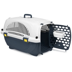 UISEBRT Tiertransportbox Transportbox für Haustiere Tragbar Tiertransporter für Hunde & Katzen, 60x37x37cm Katzen Transportboxen ABS+PP 10kg Grau grau