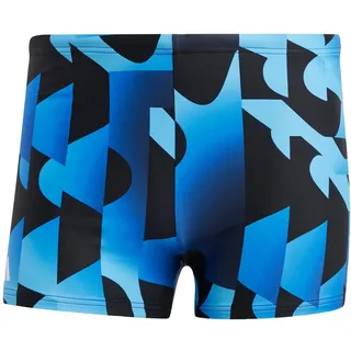 Adidas Men's Allover Print Swim Boxers Badehose, Blue Burst, 38