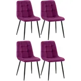 CLP 4er Set Esszimmerstühle Antibes lila