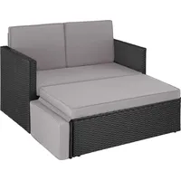 Tectake tectake® Rattan Lounge Korfu 2-Sitzer widerstandsfähig - Bunt